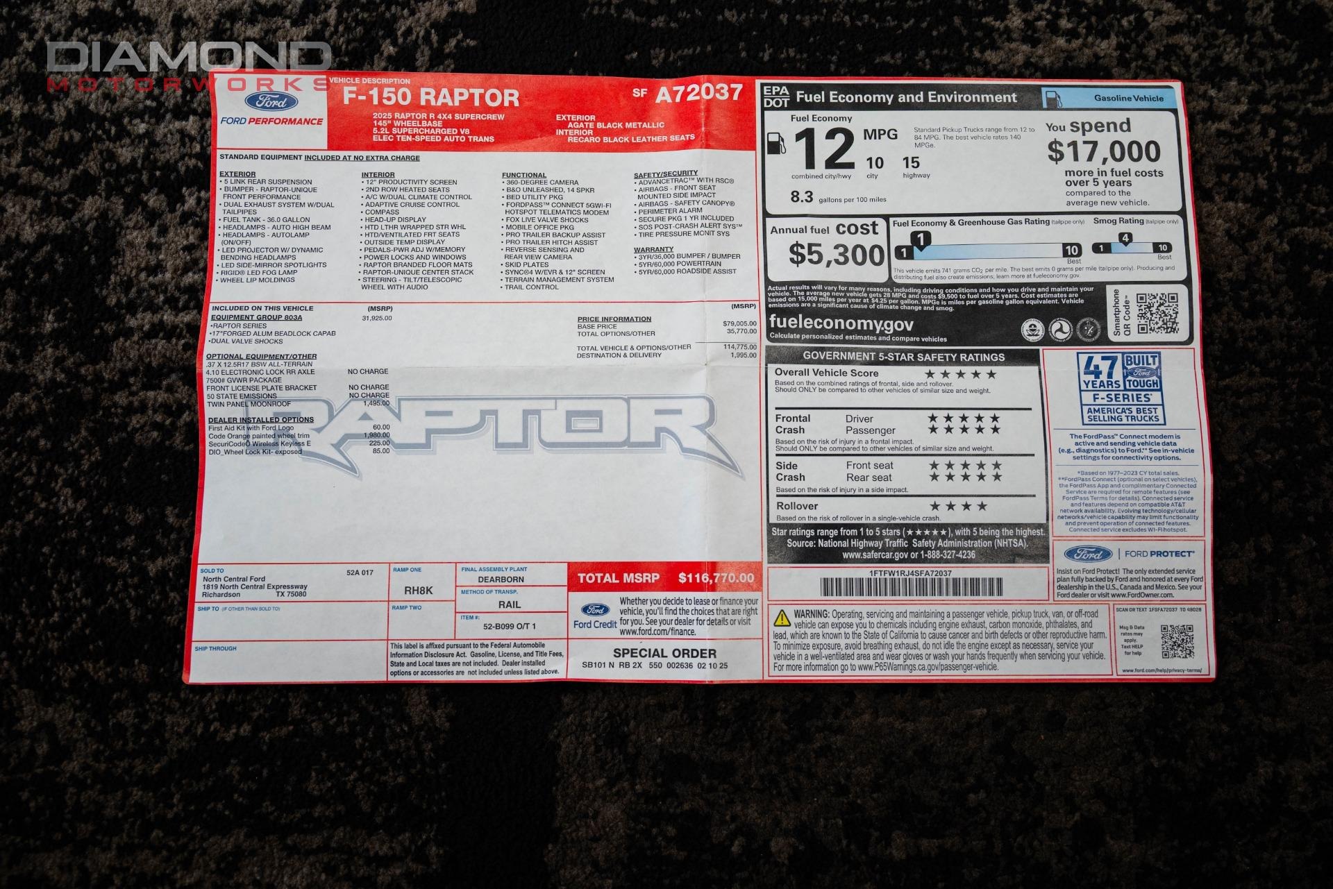 2025 Ford F-150 Raptor R