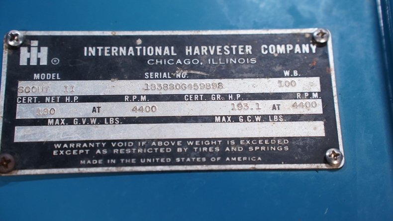 1971 International Harvester Scout II 4x4