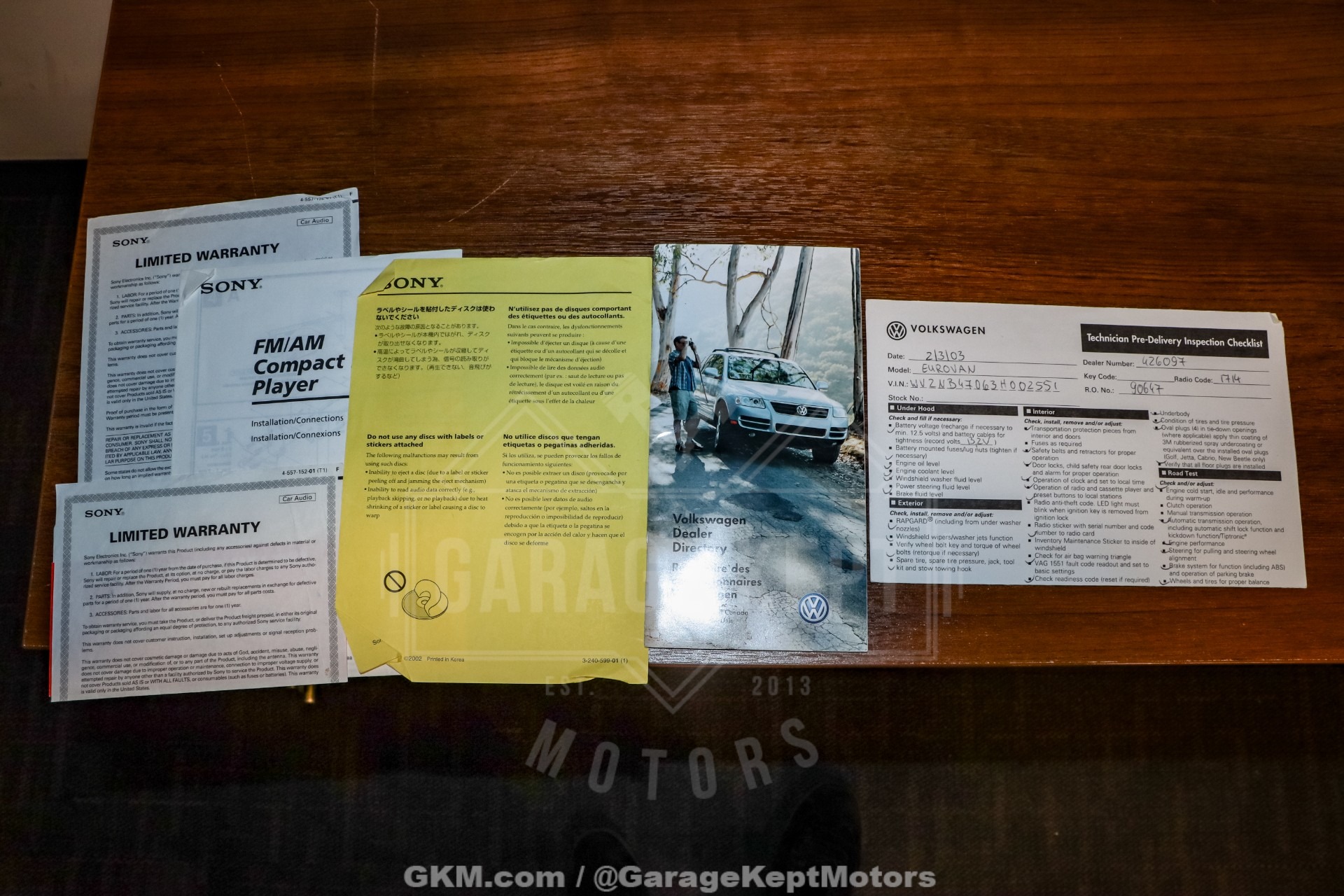 2003 Volkswagen EuroVan MV