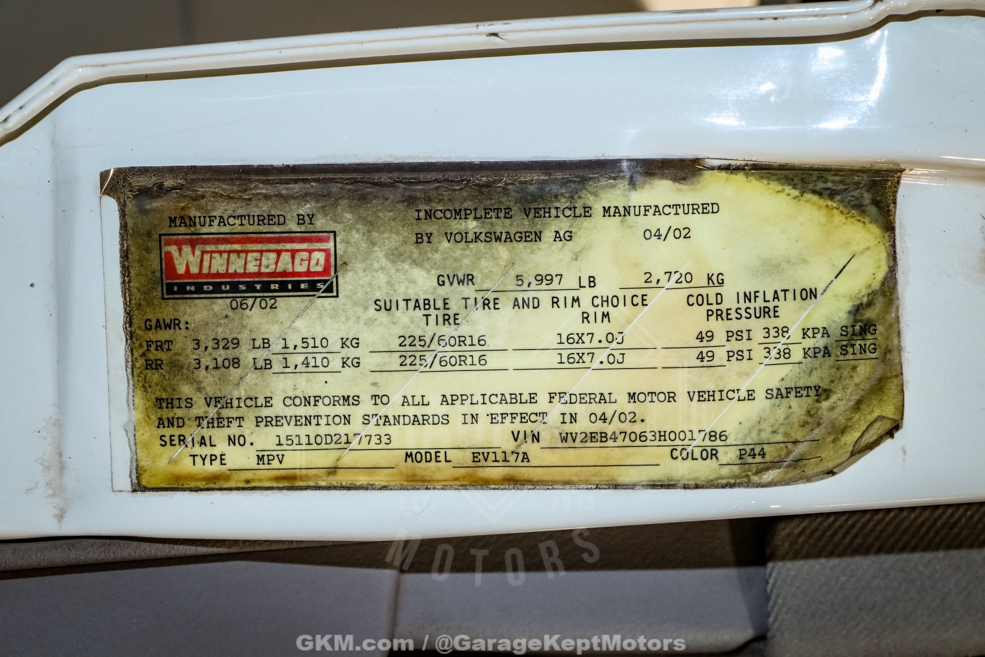 2003 Volkswagen EuroVan MV