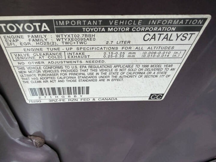 Refurbished 1998 Toyota Tacoma SR5