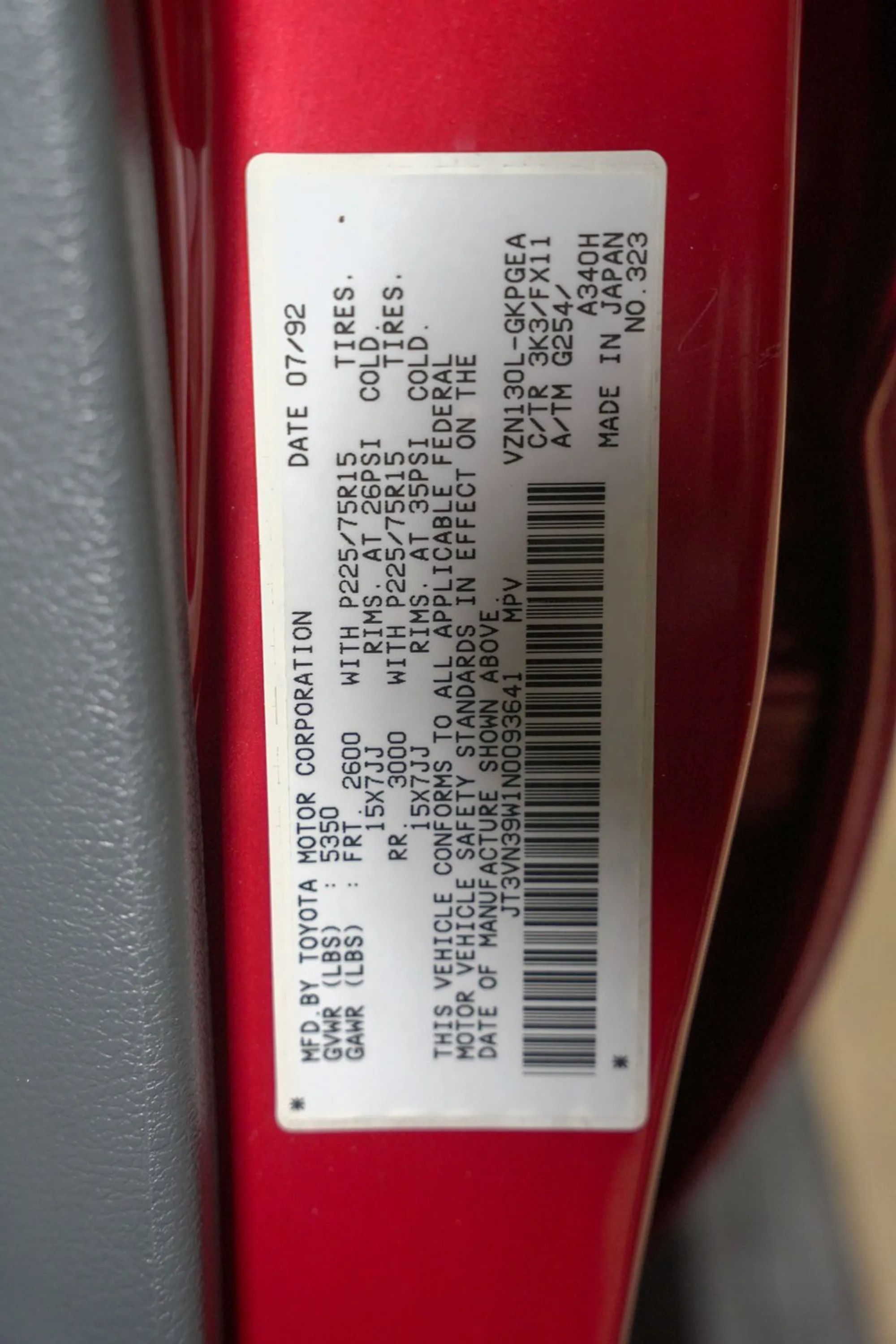 1992 Toyota 4Runner SR5