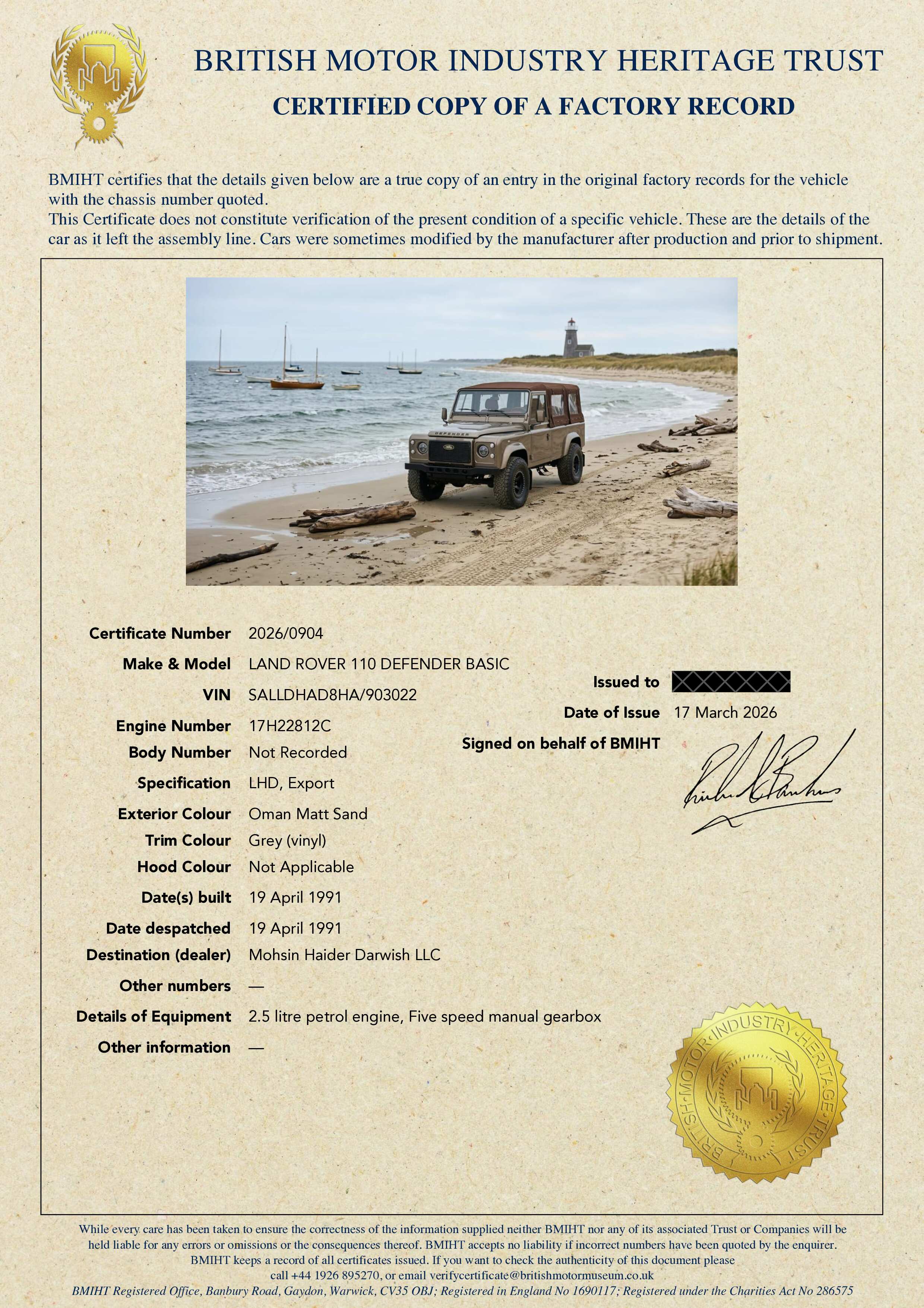 Frame-Off Restored 1991 Land Rover Defender 110