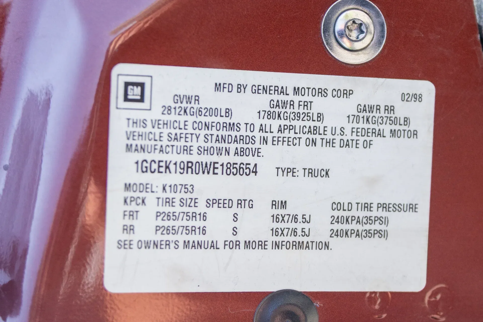 1998 Chevrolet K1500 Z71 4×4