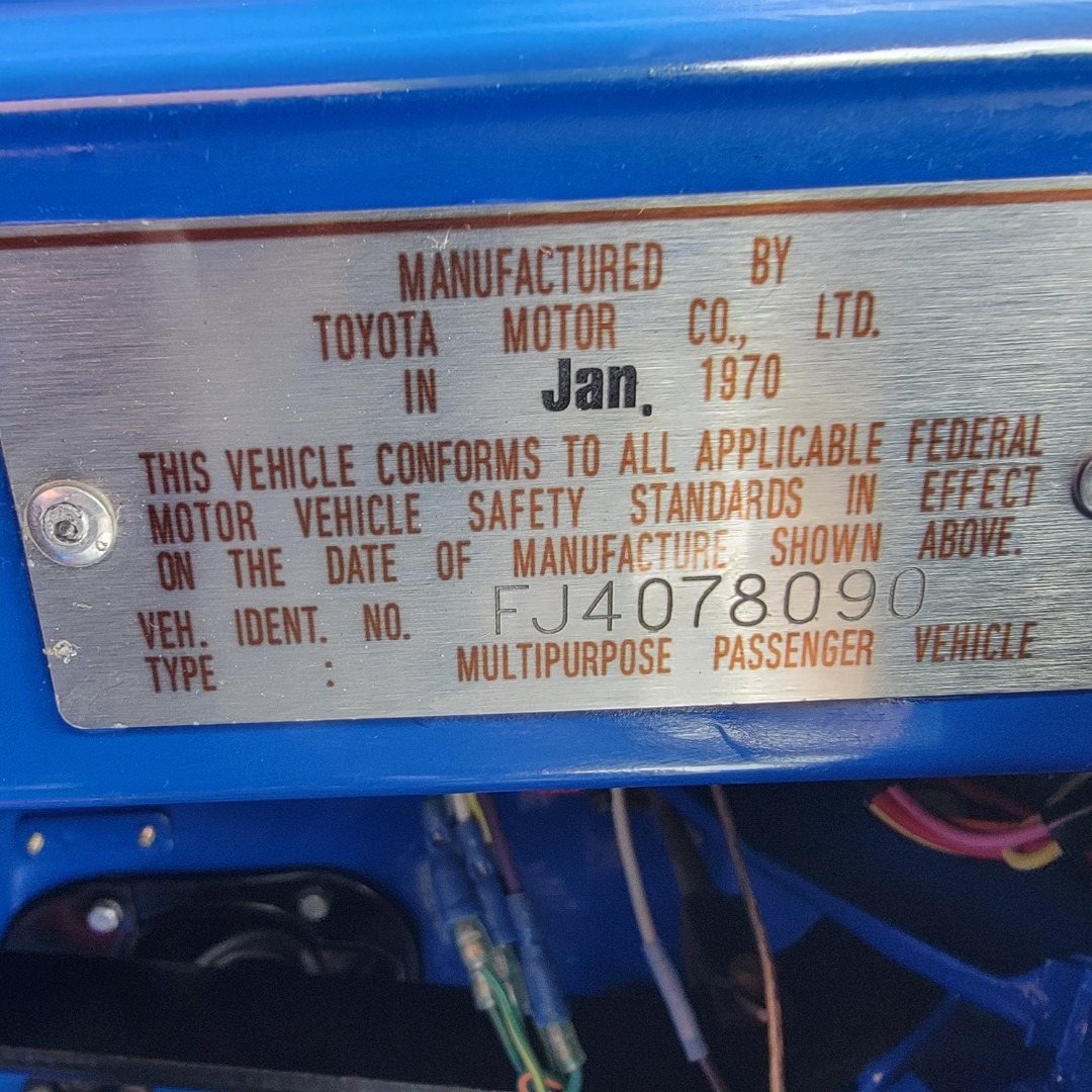 Restored 1970 Toyota Land Cruiser FJ40