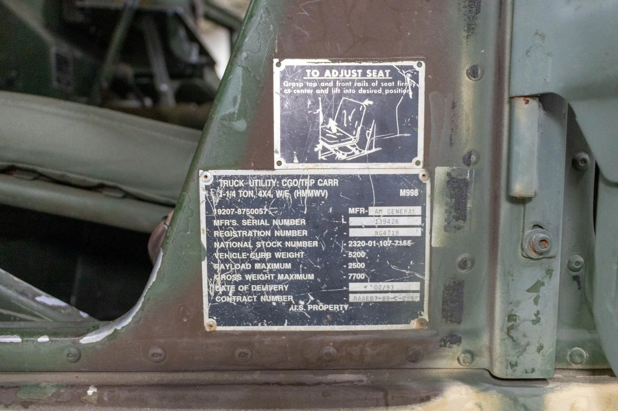 1993 Am General Humvee M998