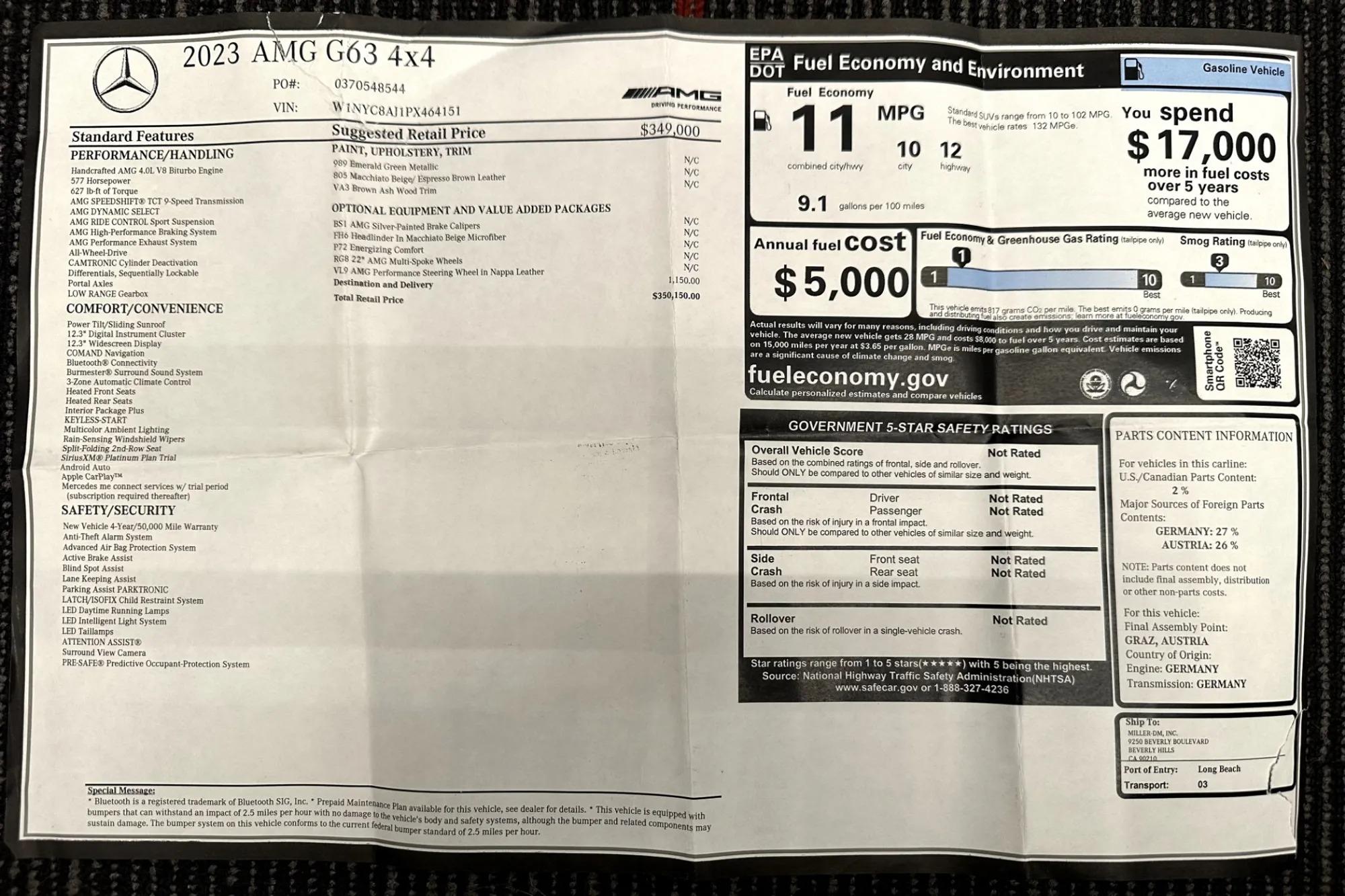 2023 Mercedes-Benz G 63 AMG 4×4²