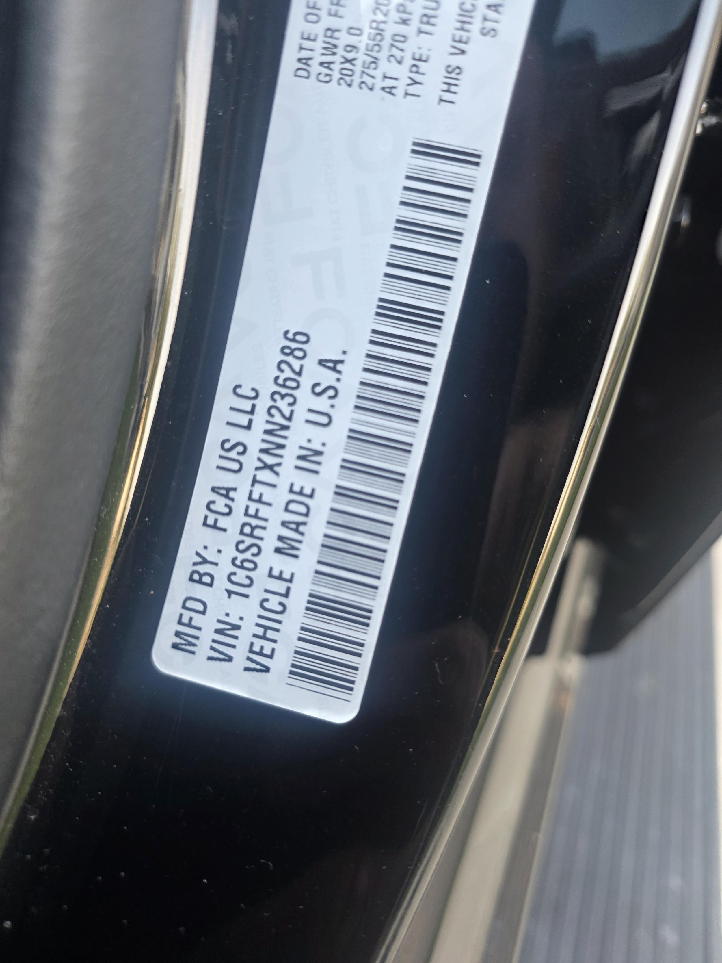 2022 RAM 1500 Big Horn Black Widow
