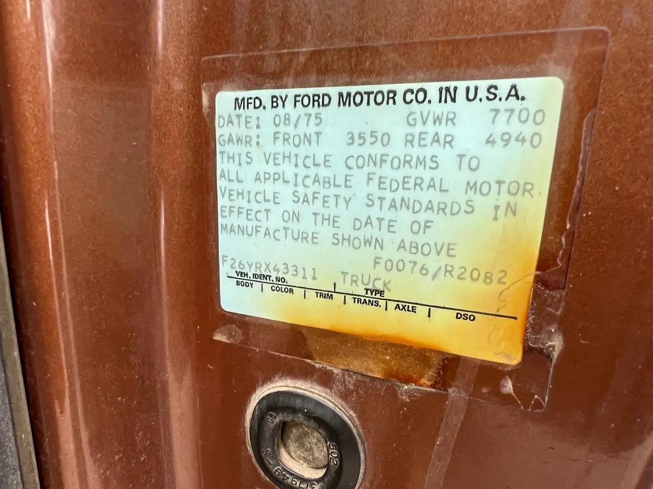 1975 Ford F-250 Highboy Ranger