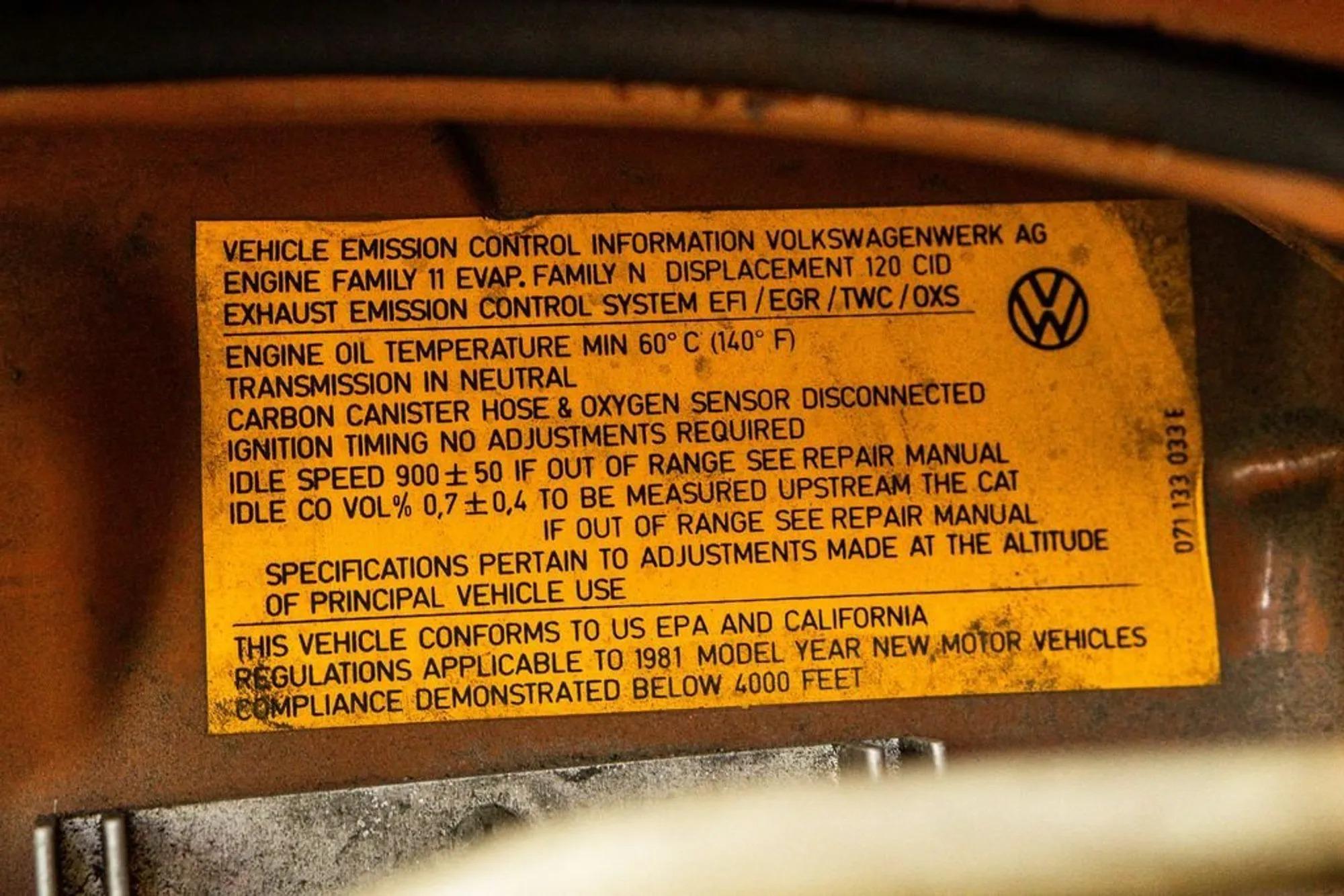 1981 Volkswagen Vanagon Westfalia Camper