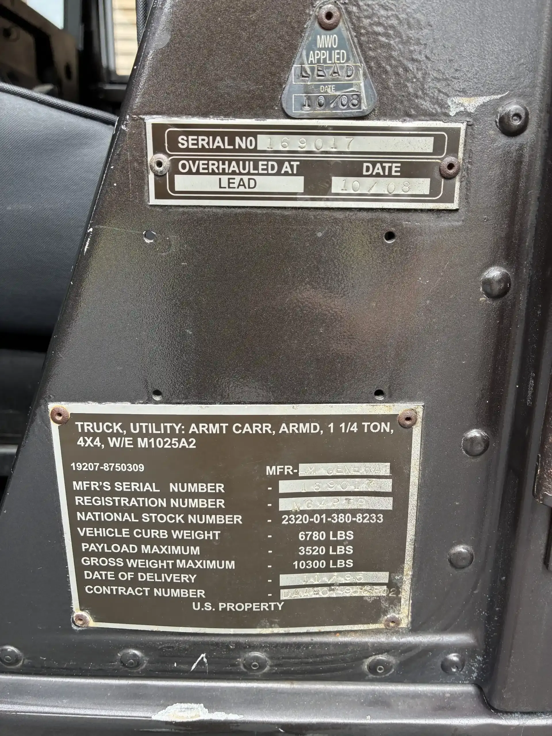 1995 AM General Humvee M1025A2