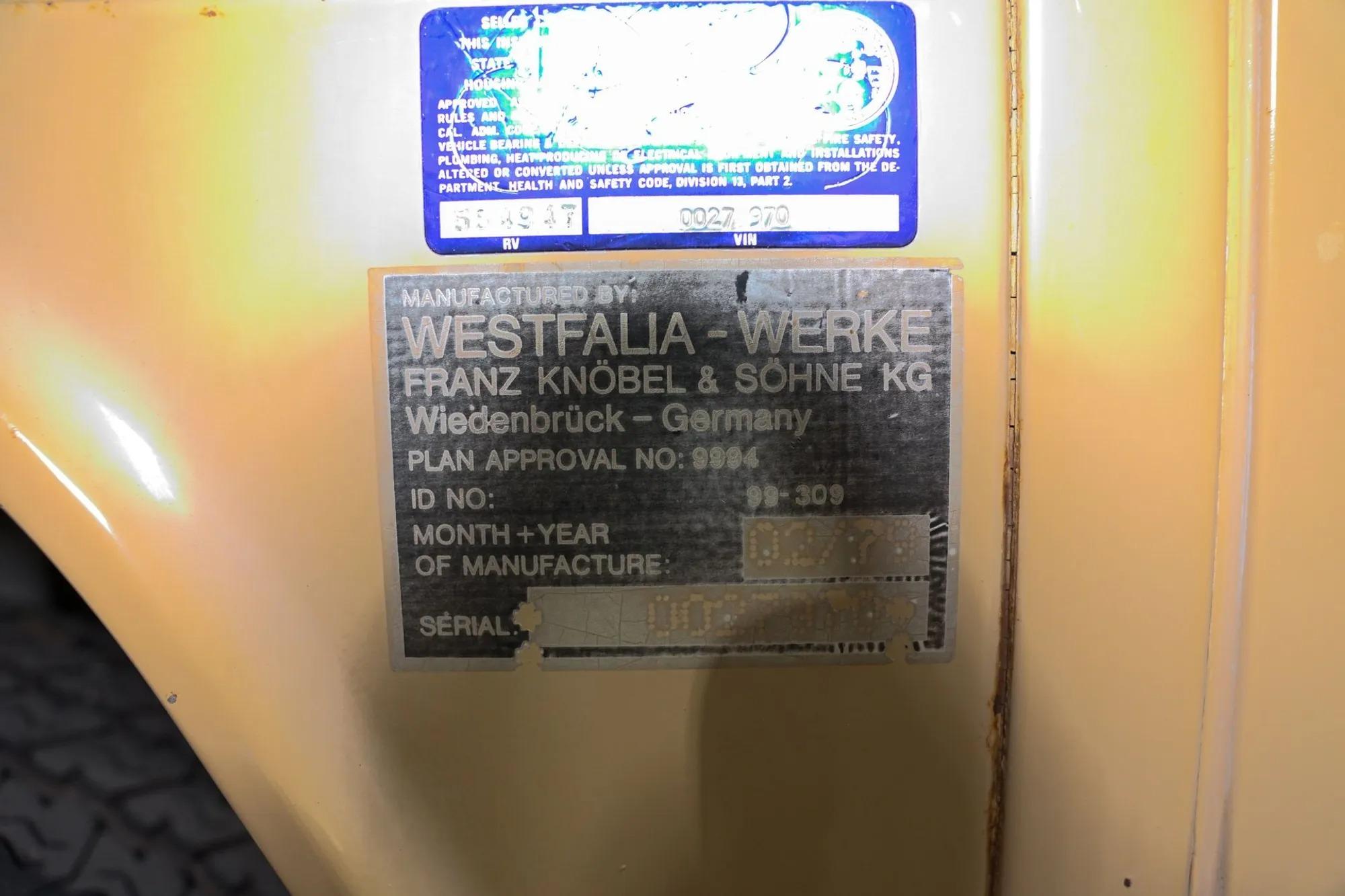 1979 Volkswagen Westfalia
