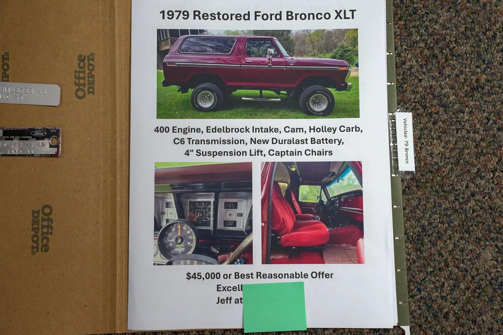1979 Ford Bronco XLT Ranger
