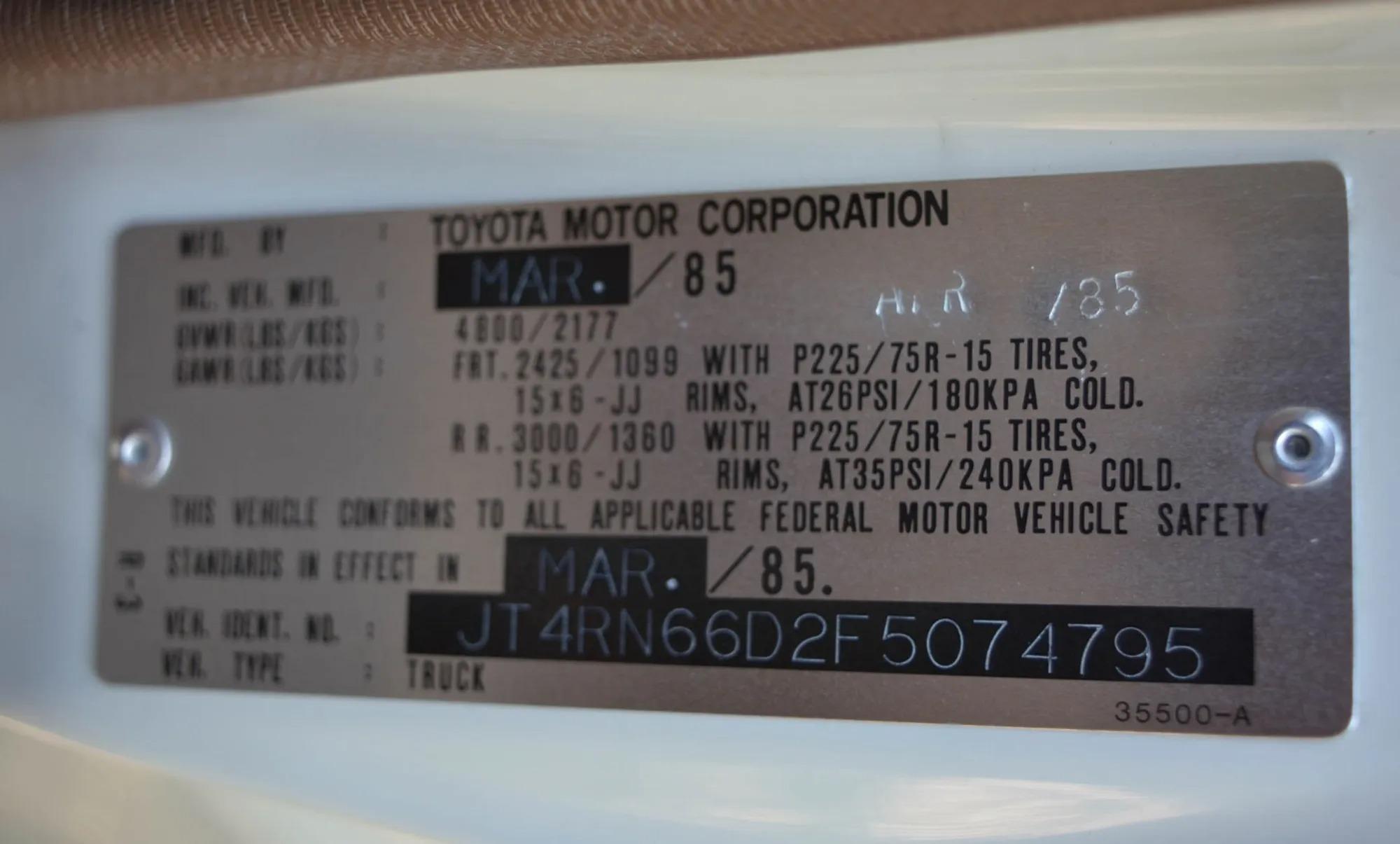 1985 Toyota Pickup Xtra-Cab 4×4