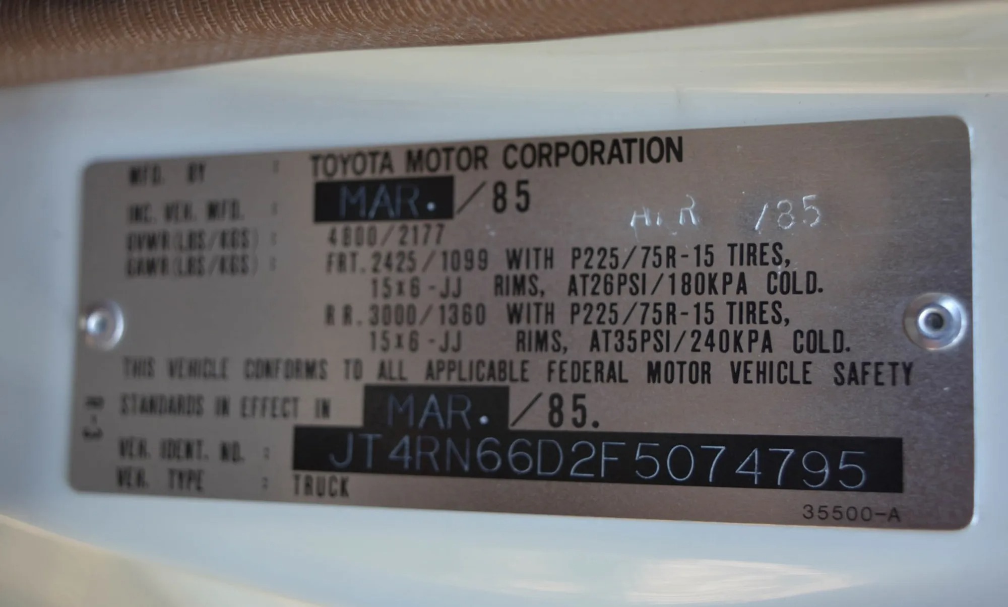 1985 Toyota Pickup Xtra-Cab 4×4