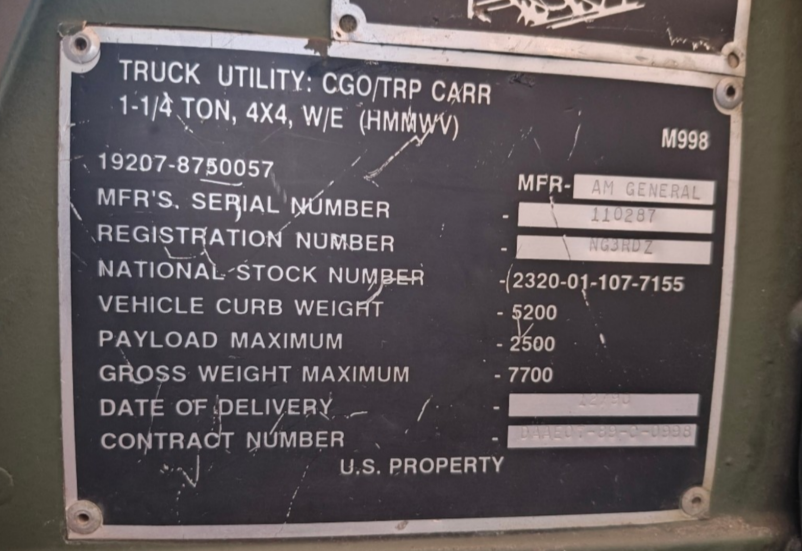 1990 AM General HMMWV