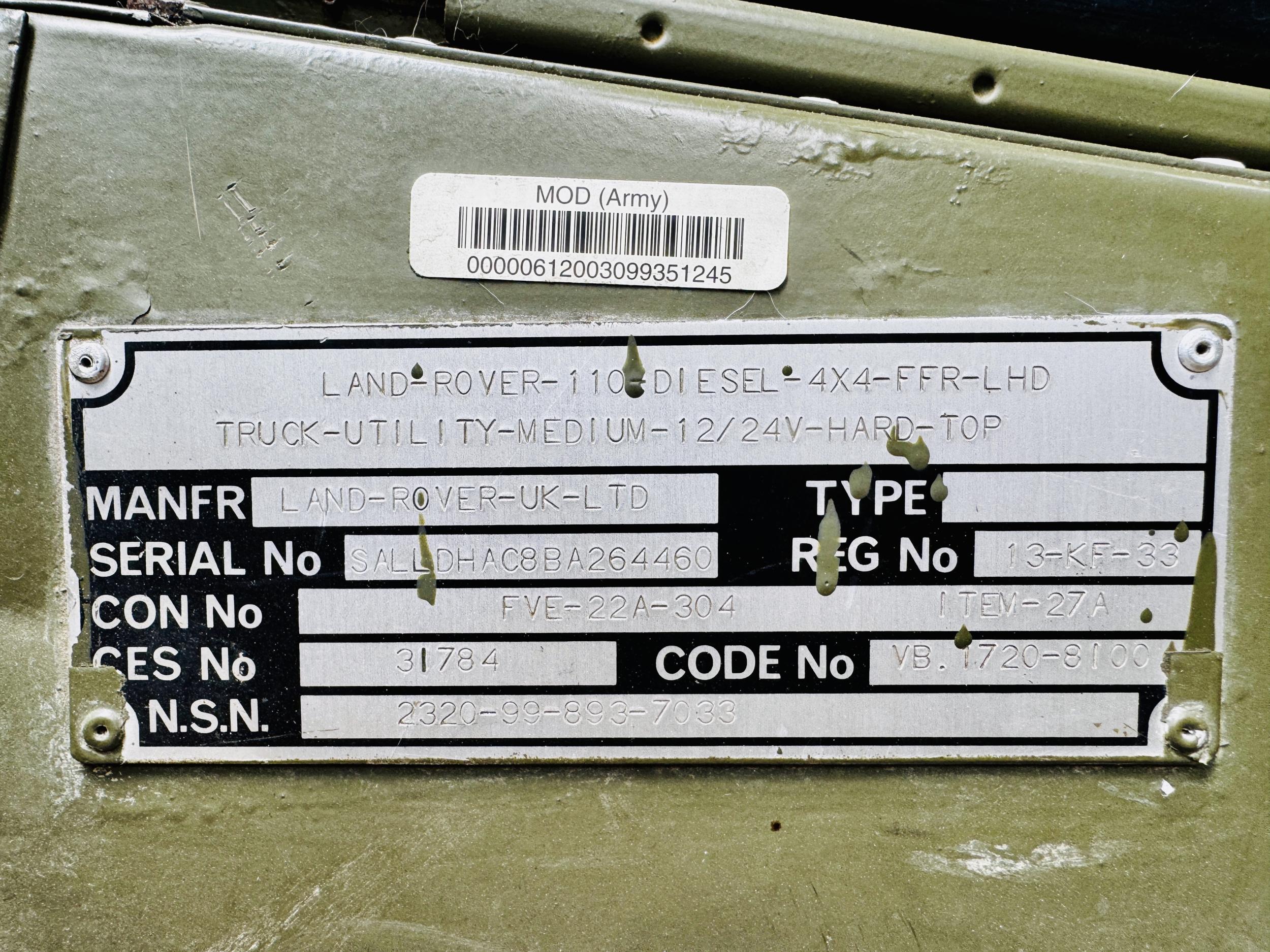 Ex-Military 1986 Land Rover One Ten