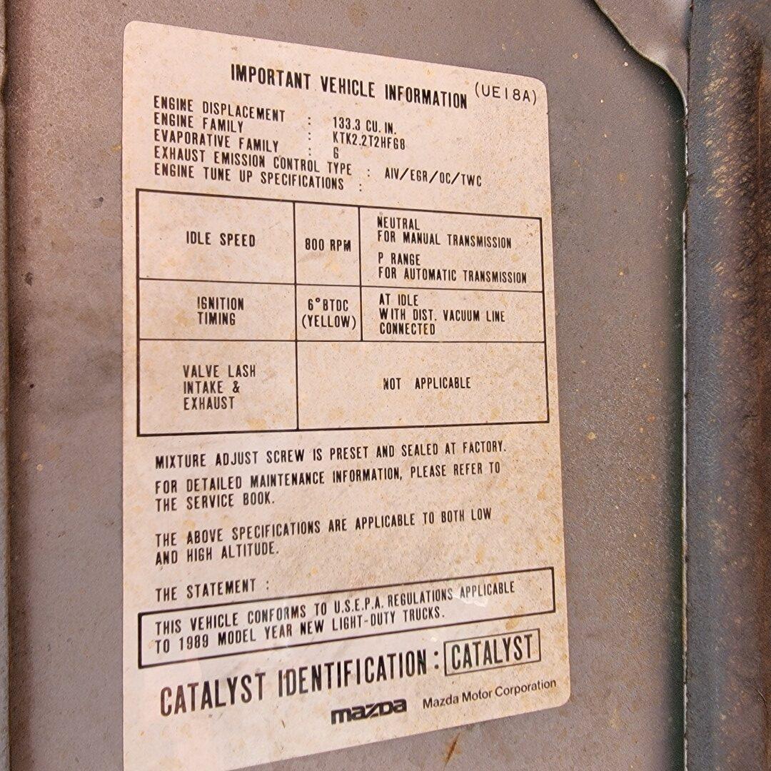 1989 Mazda B2200 Cab Plus