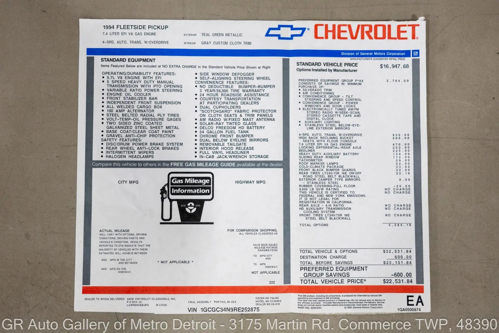 1994 Chevrolet C3500 Cheyenne