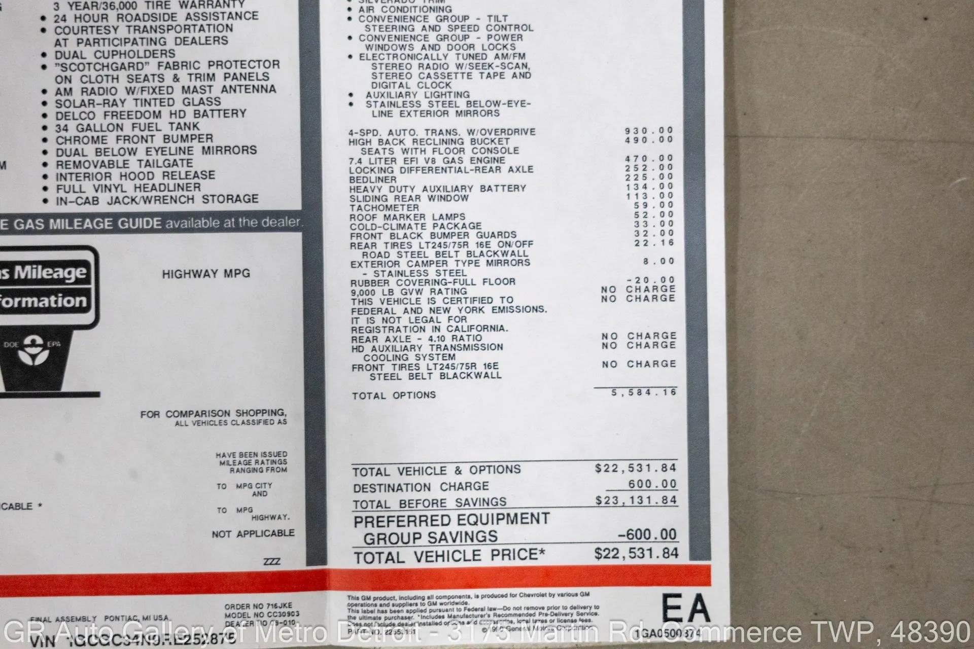 1994 Chevrolet C3500 Cheyenne
