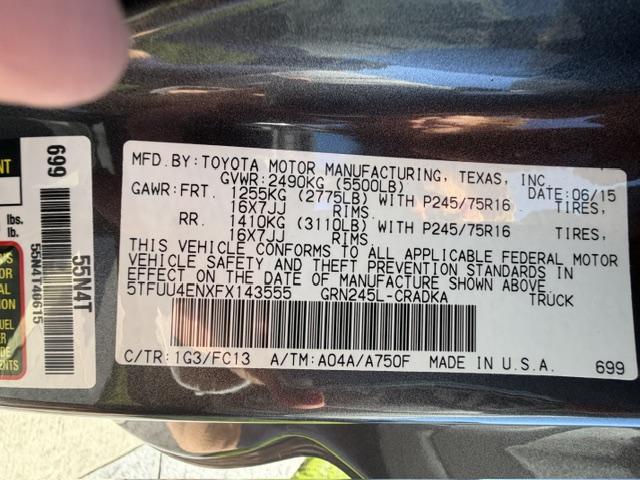 2015 Toyota Tacoma SR5 4x4 Access Cab