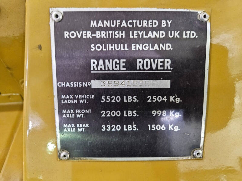 1979 Land Rover Range Rover Classic