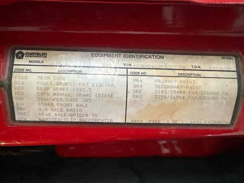 1993 Dodge Ram 250 LE Cummins