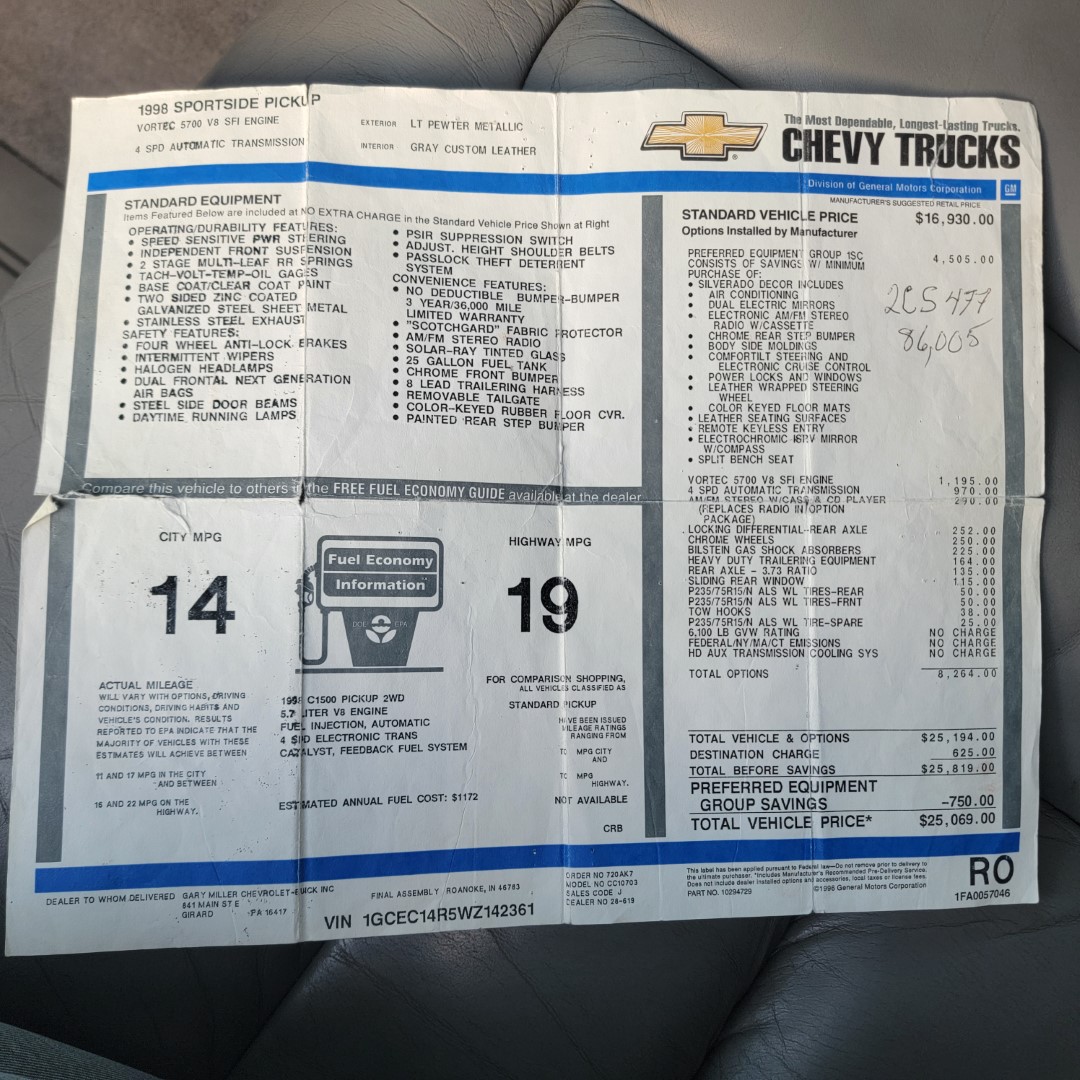 1998 Chevy Silverado C1500