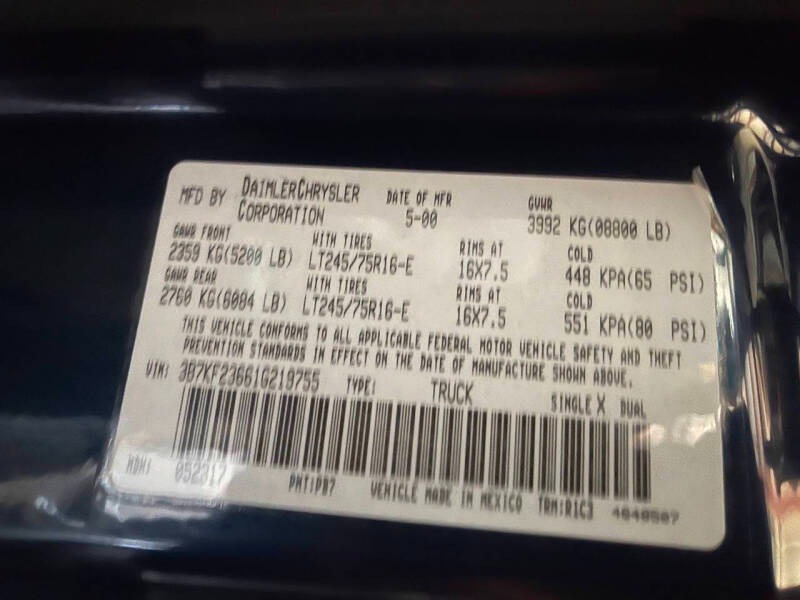 2001 Dodge Ram 2500 SLT Plus