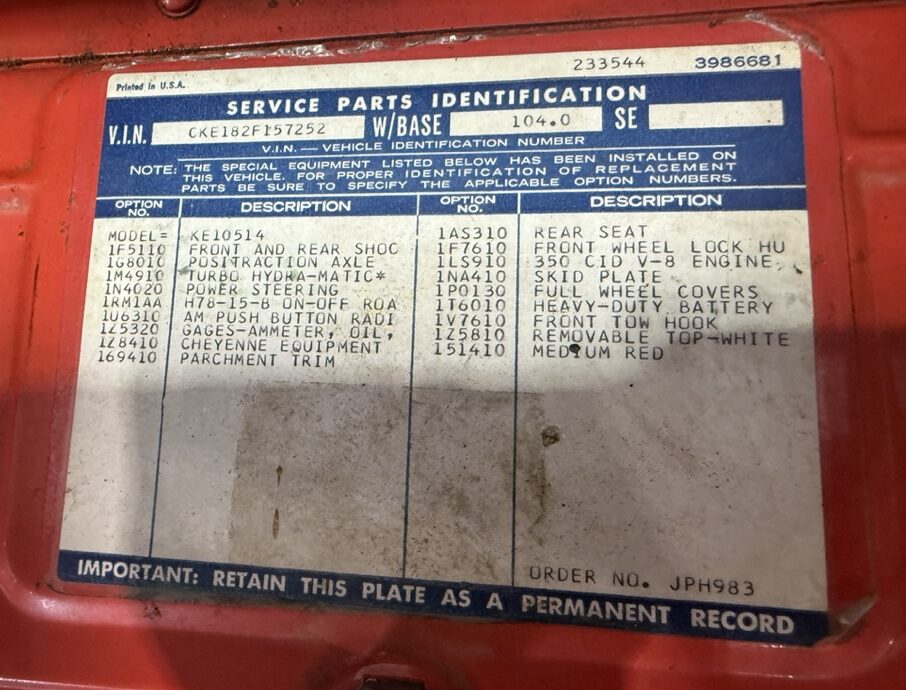 1972 Chevrolet K5 Blazer