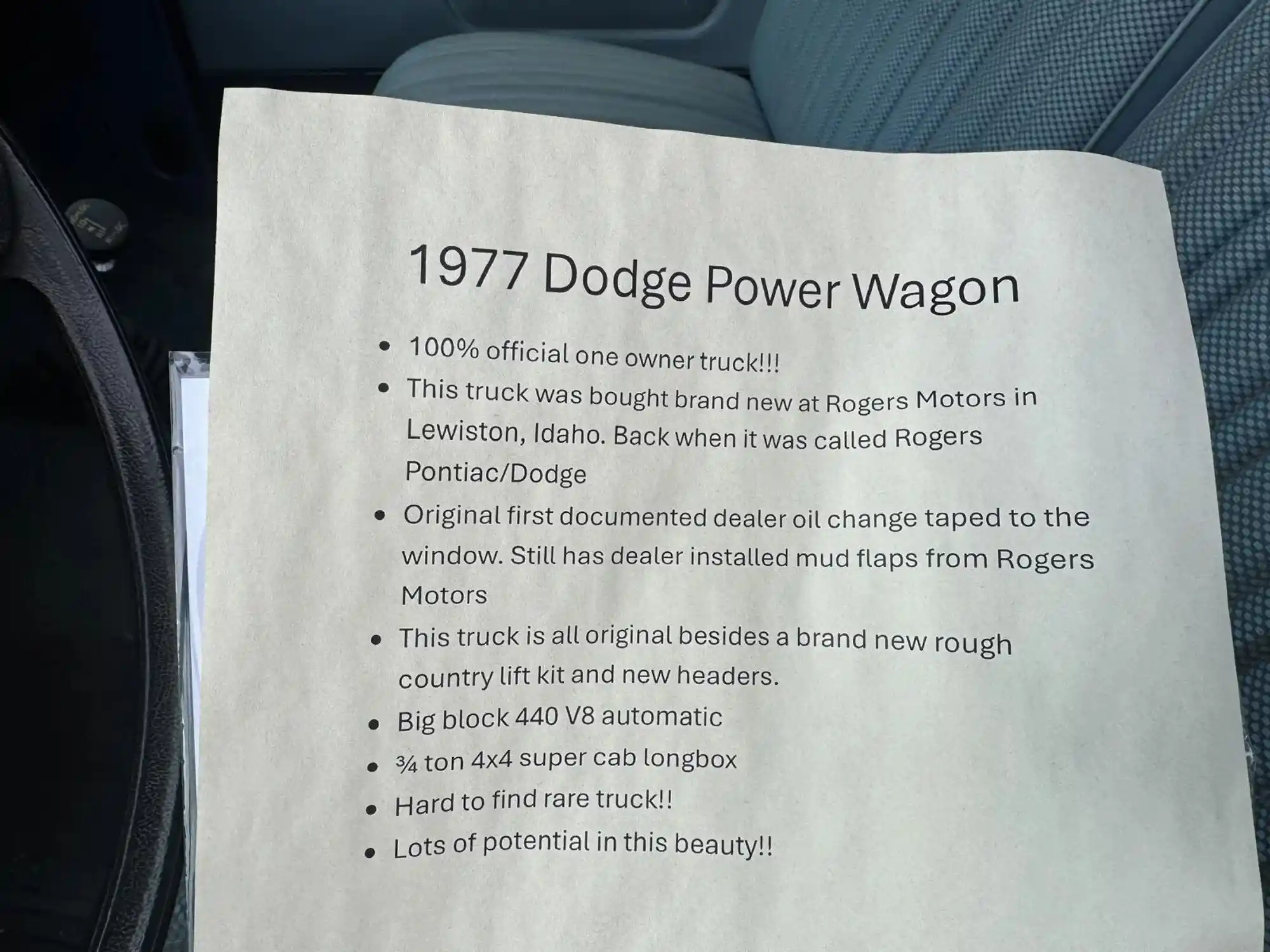 1977 Dodge W200 Adventurer