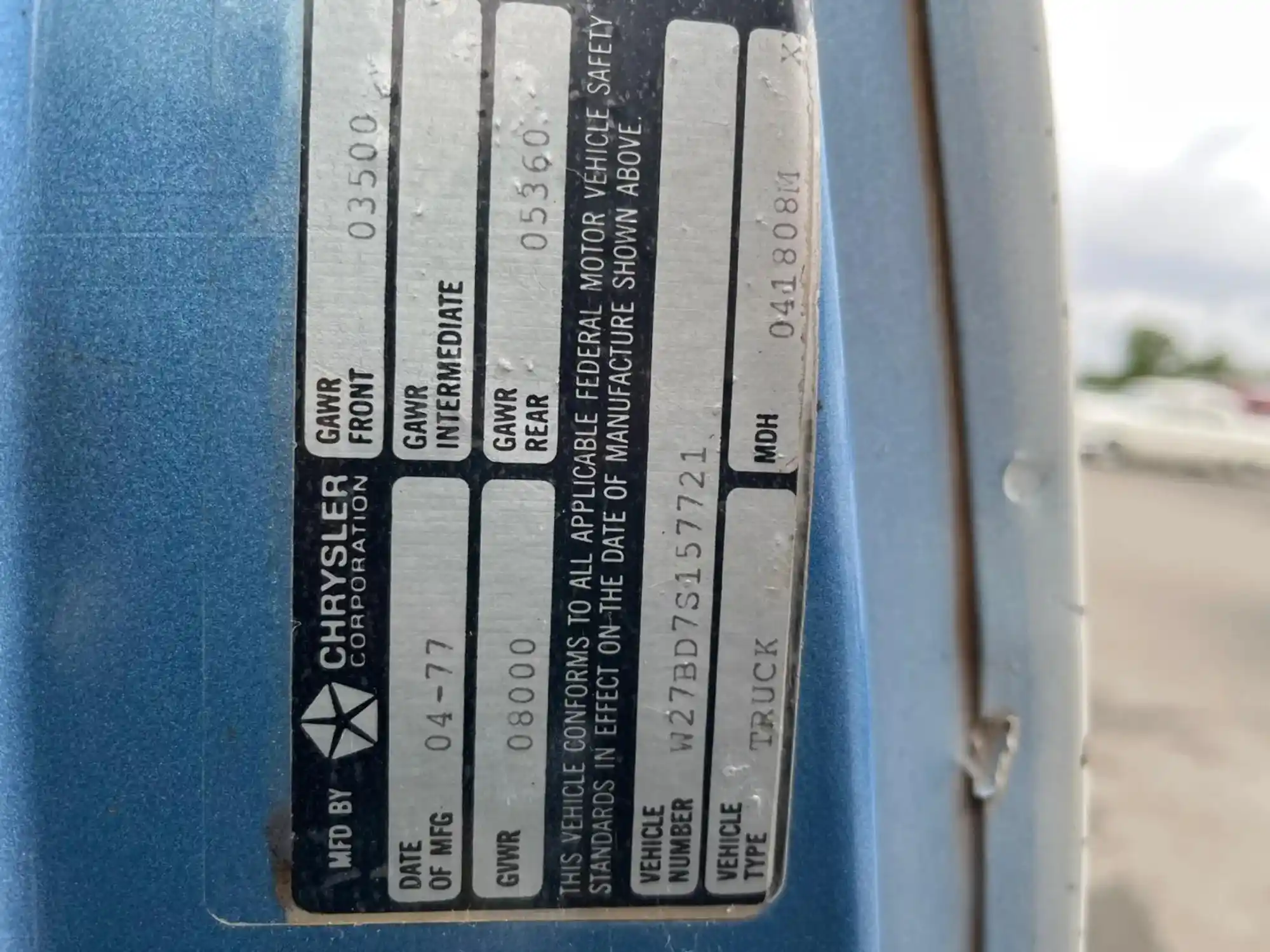 1977 Dodge W200 Adventurer