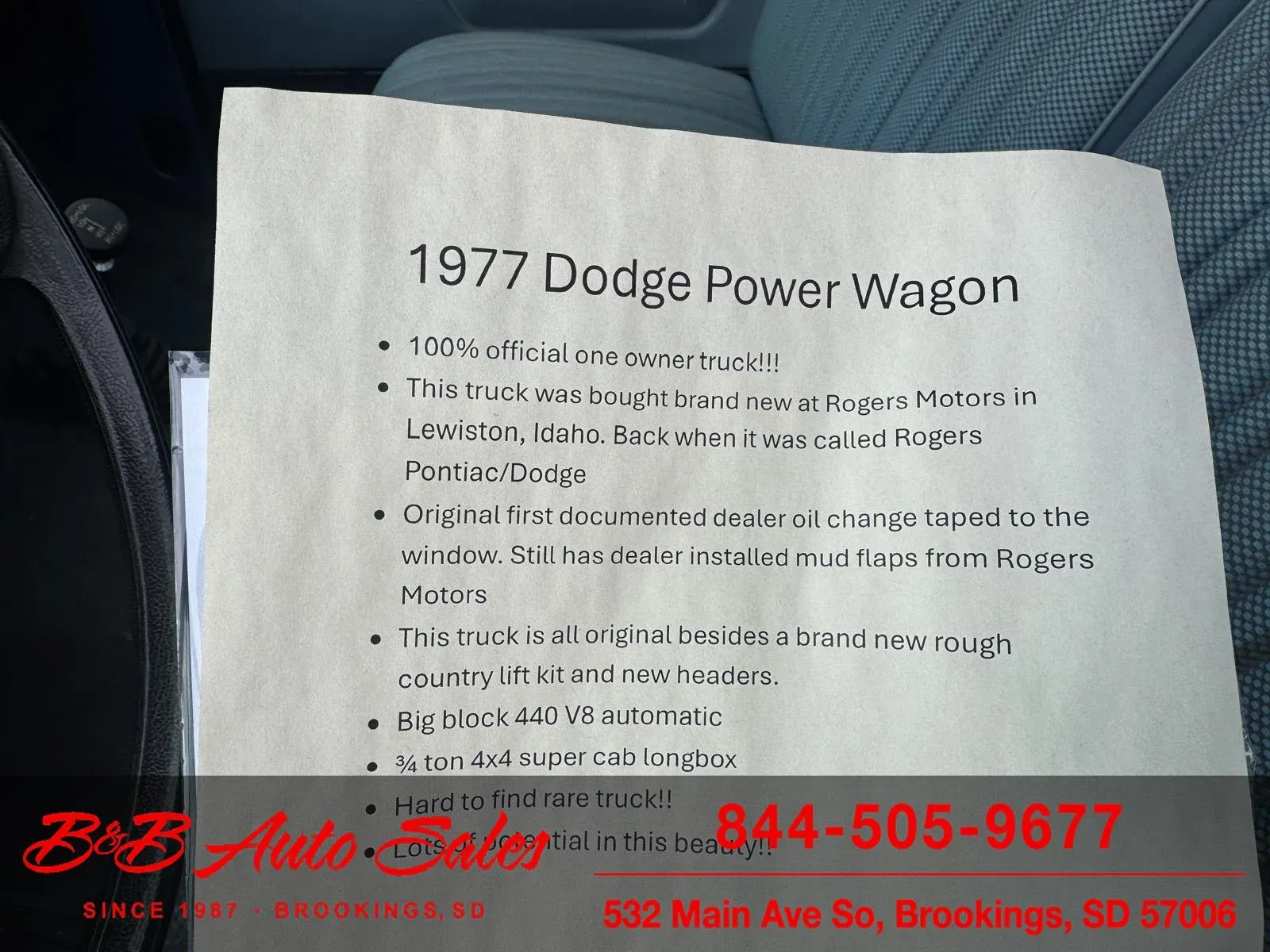 1977 Dodge W200 Adventurer