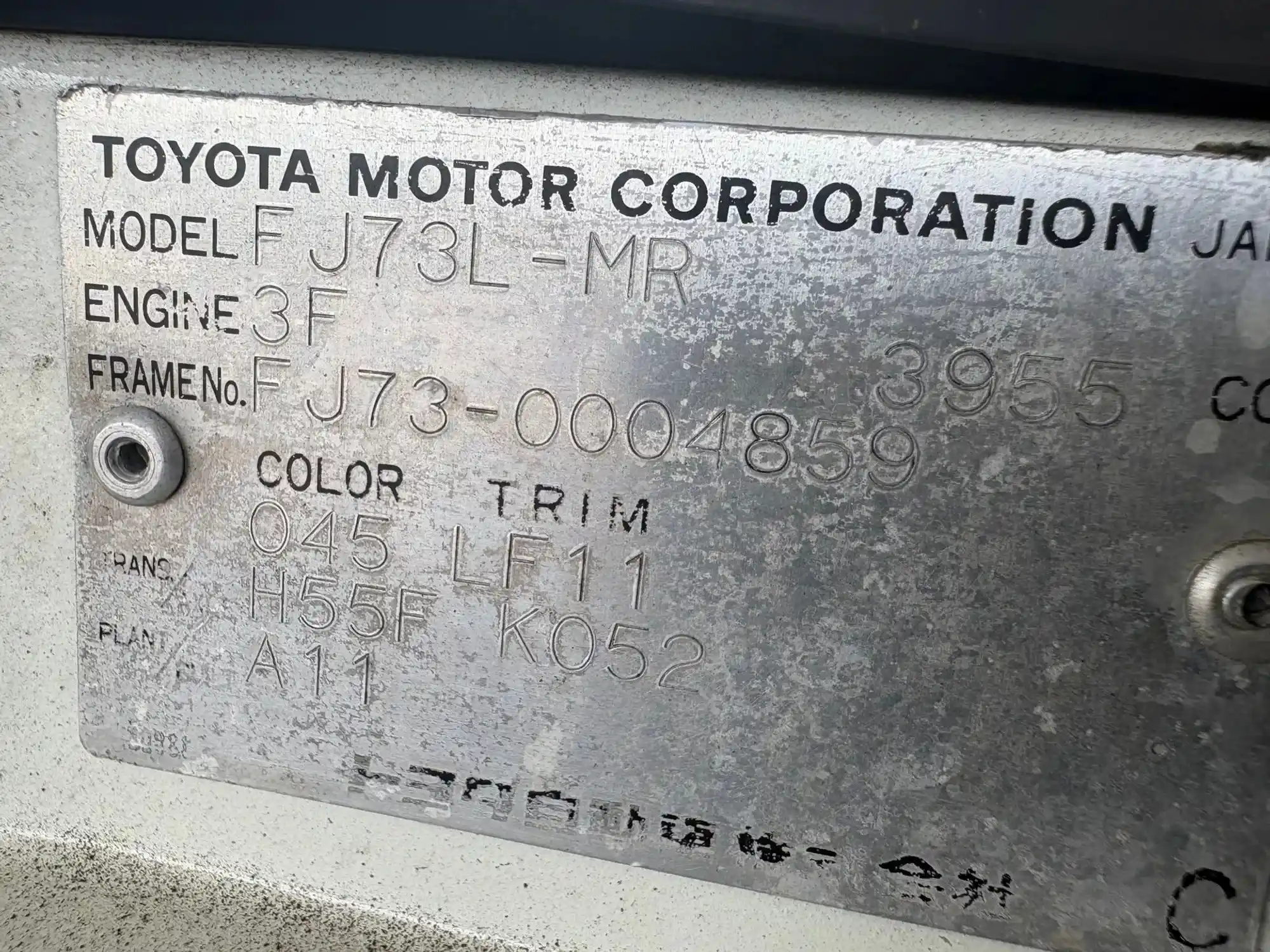 1987 Toyota Land Cruiser FJ73