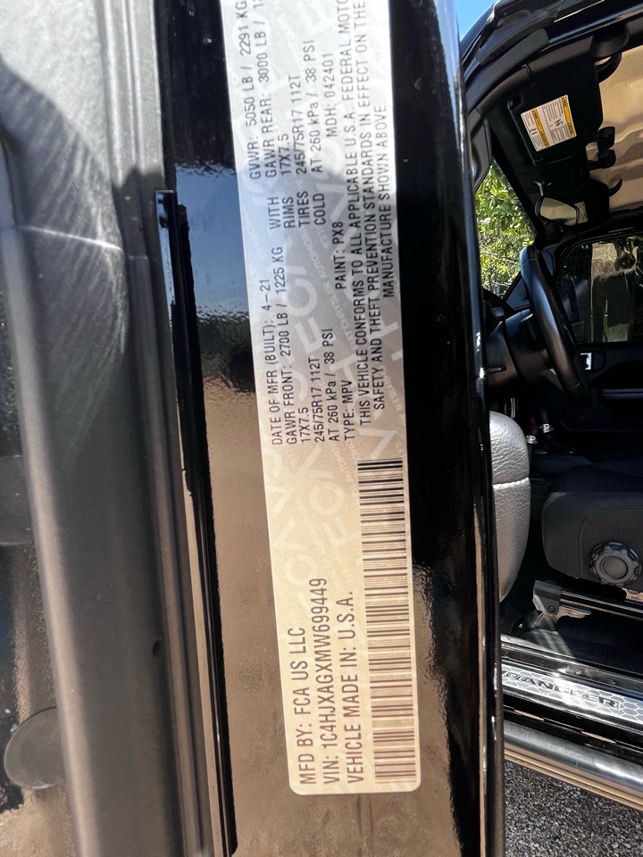 2021 Jeep Wrangler Sport S