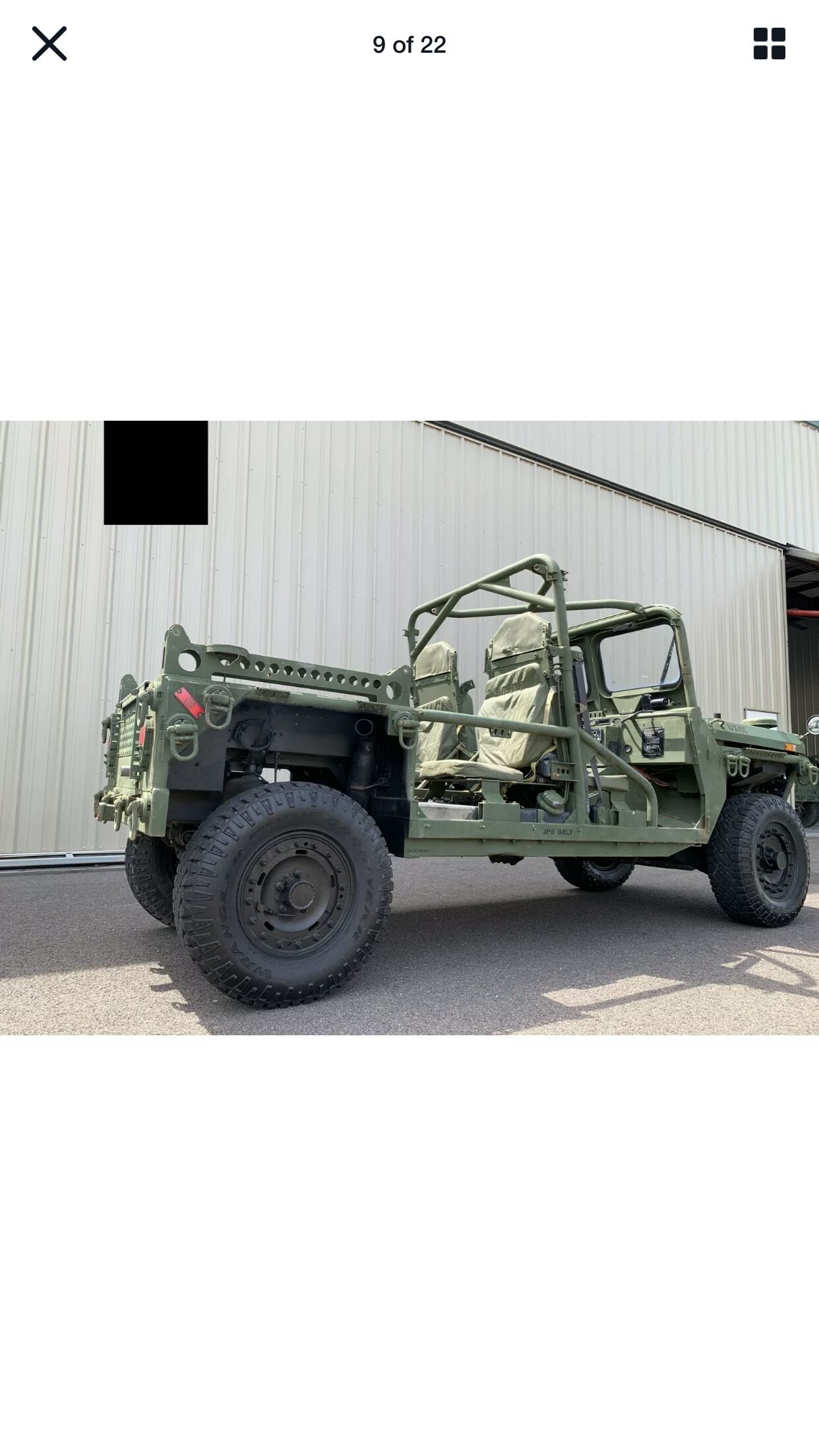 Sold: 2010 General Dynamics M1161 Growler