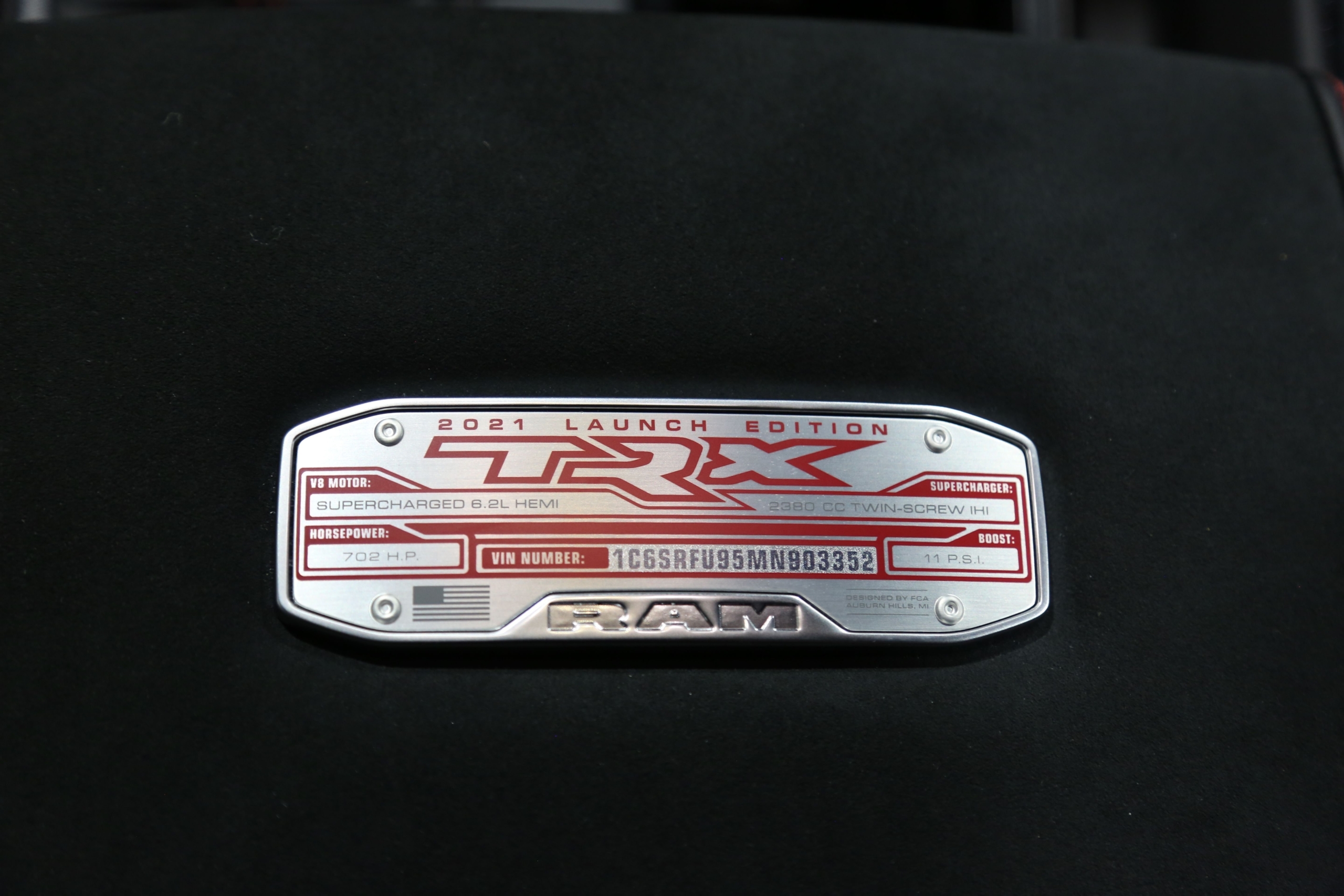 Sold: 2021 RAM 1500 TRX Launch Edition